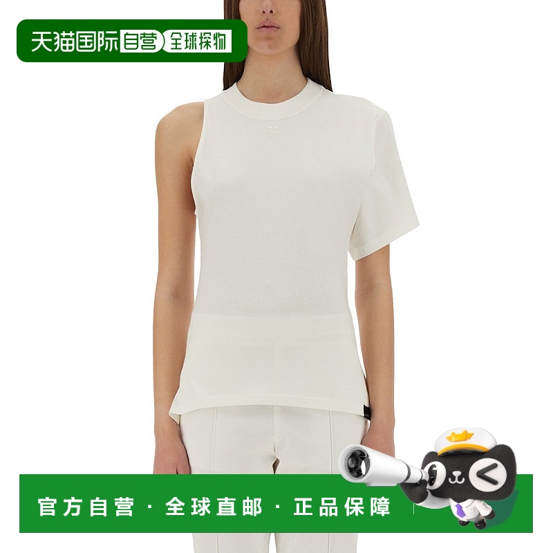 1h可退 欧洲直邮courreges 女士 上装T恤短袖