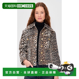 1h可退 香港直邮GANNI 甘尼 女士 印花牛仔布夹克 beige米色 舒适