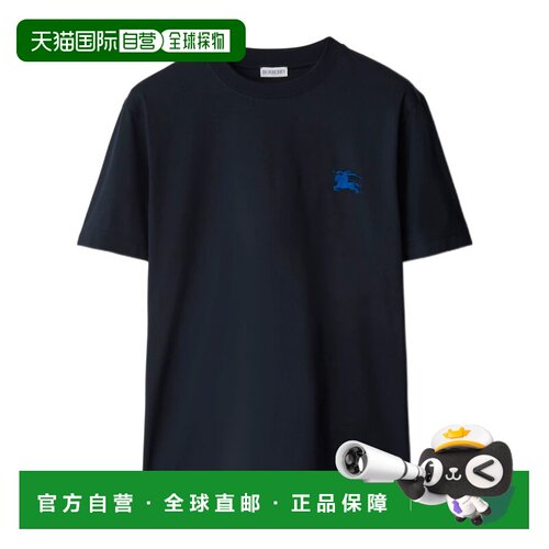 1h可退 香港直邮BURBERRY 男士T恤 80913961 CO 黑色 圆领短袖T恤