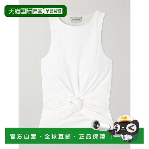 magda butrym 女士 打结罗纹弹力棉针织背心 239525CREAM
