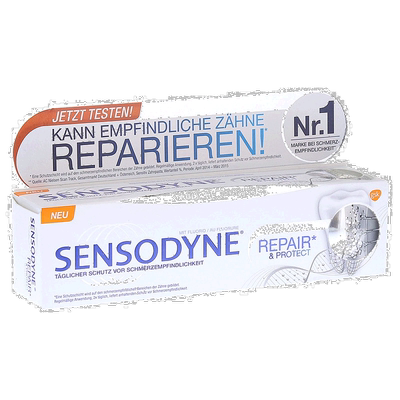 欧洲直邮德国Sensodyne修复牙敏感美白牙膏75ml保护牙釉质亮正品