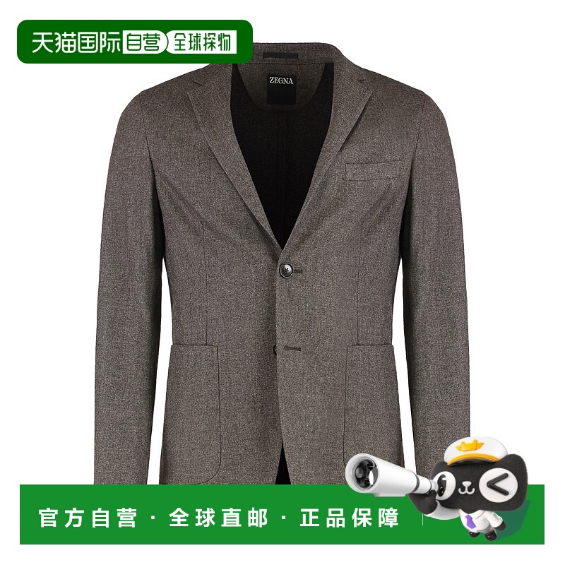 香港直邮Zegna 单扣混纺西装外套 1D7SG0250716A2杰尼亚