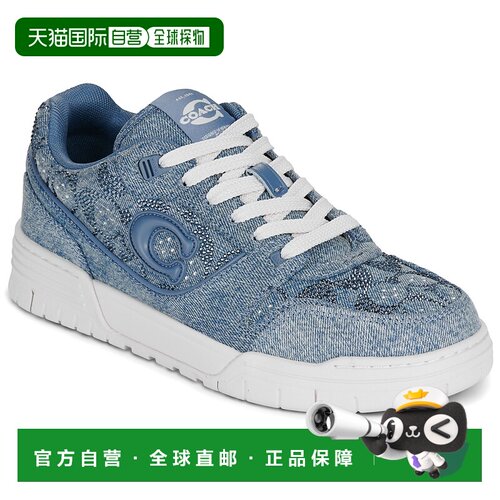 欧洲直邮Coach 蔻驰 女鞋 低帮板鞋 冬天 蓝色 COACH SOHO SNEAKE