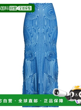 香港直邮off-white 女士 长款半身裙 blue蓝色 舒适时尚
