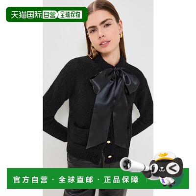 1h可退 香港直邮ANINE BING 女士 Rhodes 针织开衫 black黑色 舒