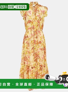 1h可退 香港直邮ZIMMERMANN 女士 Matchmaker 印花乔其纱中长连衣