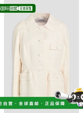 1h可退 香港直邮valentino 华伦天奴 女士 皮革收腰夹克 BC2P400V