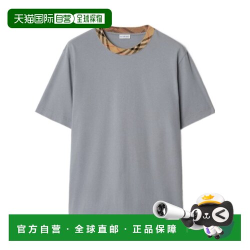 香港直邮BURBERRY 男士T恤 81255121 SS2026 灰色 短袖T恤