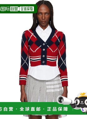 1h可退 香港直邮Thom Browne 汤姆 布朗 女士 红色 Argyle Intars