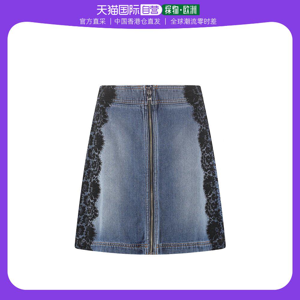 香港直邮love moschino 拉链细节牛仔半身裙 wgf0601t257a