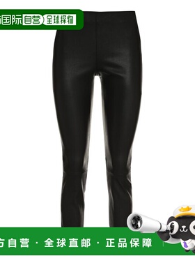 1h可退 香港直邮VINCE 女士 皮革緊身褲 VR10821749 black黑色 舒