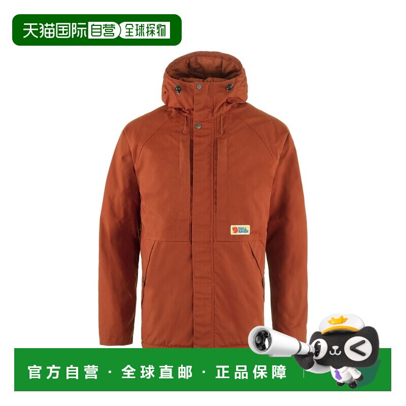 自营欧洲直邮Fjällräven Vardag男士秋叶棕聚酯纤维防水防风夹克