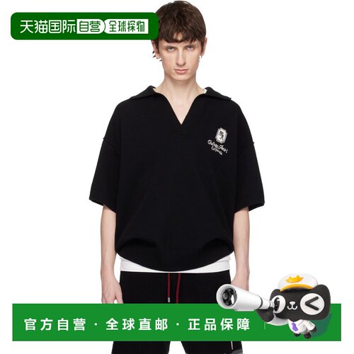 1h可退 香港直邮AMIRI 男士 黑色 MA Chateau Polo 衫 AMTOKN1068