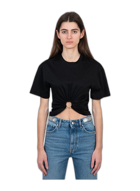 香港直邮Paco Rabanne 女士 圆领T恤 23AJT0539C00485短袖