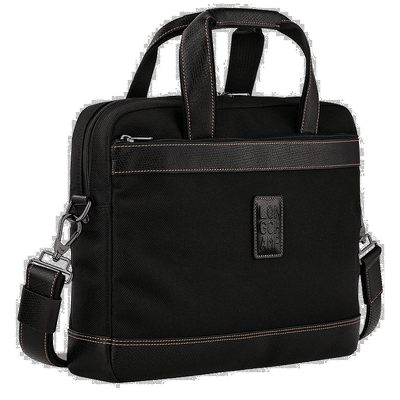 欧洲直邮longchamp珑骧BOXFORD男士皮革压花标识小号手提公文包