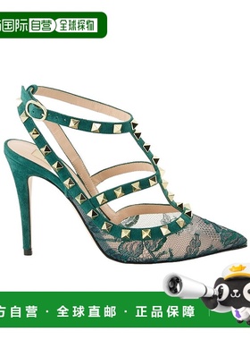 香港直邮Valentino ROCKSTUD 蕾丝高跟凉鞋 WS0393HTP