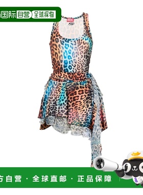 香港直邮Diesel 迪赛 女士 短款连衣裙 orange橙色 舒适时尚