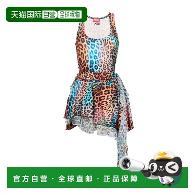 1h可退 香港直邮Diesel 迪赛 女士 短款连衣裙 orange橙色 舒适时