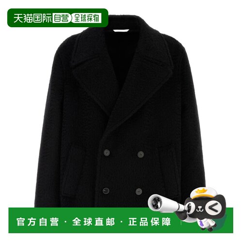 1h可退 香港直邮VALENTINO 男士大衣 VCJM39AH40NO AW2024 黑色