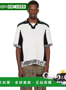 1h可退 香港直邮Burberry 巴宝莉 男士 白色 & 黑色 Logo Trim Wo