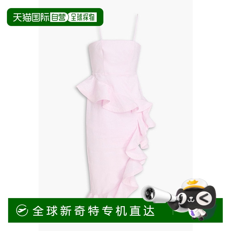1h可退 香港直邮ZIMMERMANN 女士 不对称亚麻连衣裙 9481DS242L