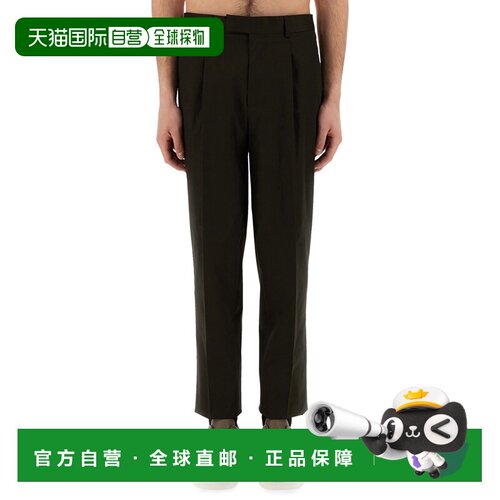 1h可退 香港直邮zegna 杰尼亚 男士 打褶长裤 915F21A977PM12202