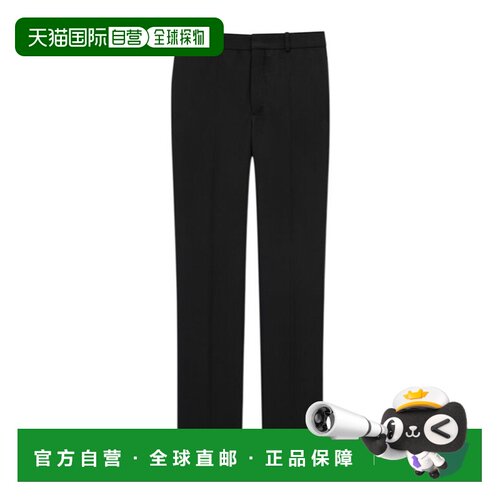 香港直邮Saint Laurent 羊毛华达呢休闲裤 800456Y404W直筒裤