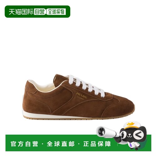 1h可退 香港直邮PRADA 女士运动鞋 1E152O054F020F0324 CO 棕色