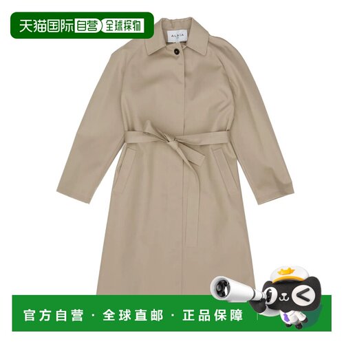香港直邮ALAIA 女士风衣 AA9M1204W004D110 AW2026 卡其色
