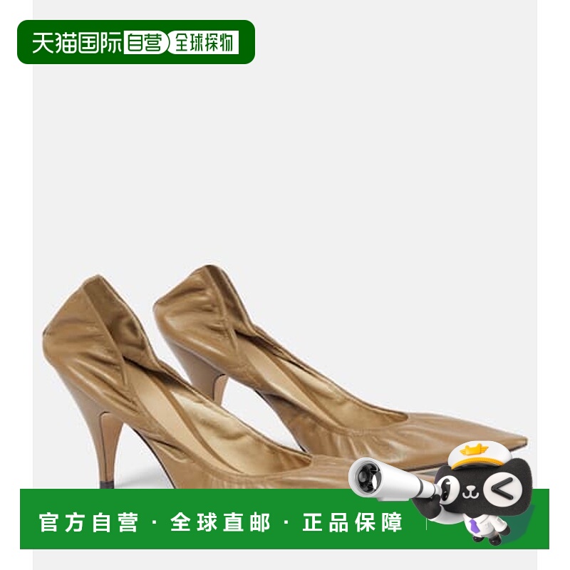 1h可退 香港直邮The Row 女士 Liisa 80 皮质浅口鞋 beige米色 舒