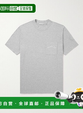 香港直邮Moncler 盟可睐 男士 Logo刺绣棉混纺针织T恤 8C0005089A