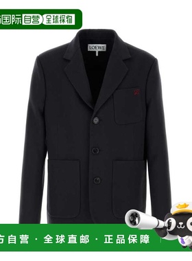 1h可退 香港直邮LOEWE 罗意威 男士 海军蓝羊毛西装外套 H526Y03W