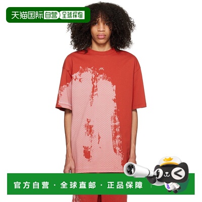 香港直邮A-COLD-WALL* 男士 红色 Brushstroke T 恤 ACWMTS121