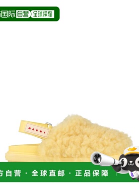 香港直邮Marni 玛尼 女士 Mules 木屐 Yellow 舒适黄色时尚女鞋