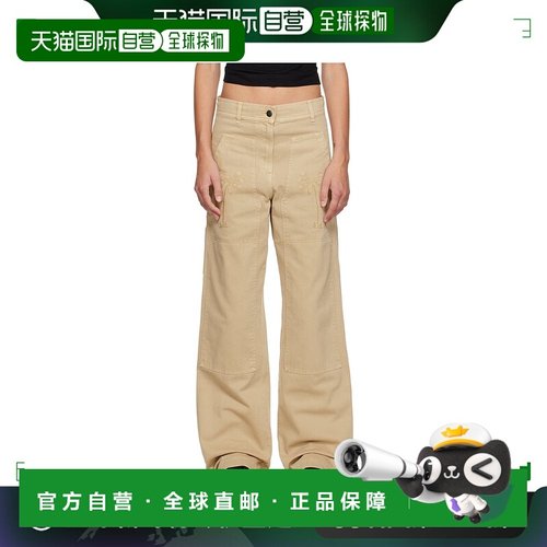 香港直邮Palm Angels 棕榈天使 女士 刺绣工装牛仔裤 PWCF008E23F