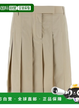 1h可退 香港直邮Thom Browne 汤姆 布朗 女士 褶裥半身裙 FGCA40U