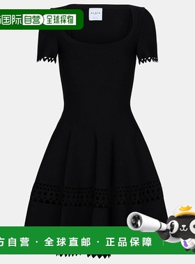 1h可退 香港直邮Alaia 女士 Vienne 弹性针织迷你连衣裙