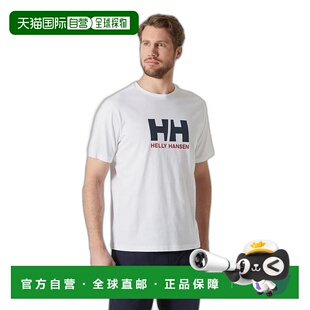 自营欧洲直邮Helly Hansen 男士白色棉HH徽标T恤2.0新款海丽汉森
