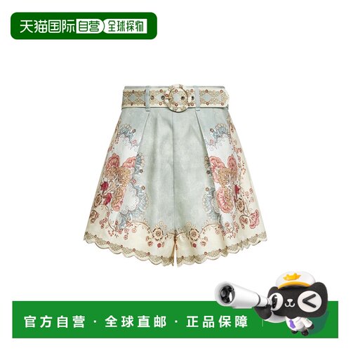 香港直邮ZIMMERMANN 女士短裤 SS2026 4558ARS263WPFM 白色亚麻