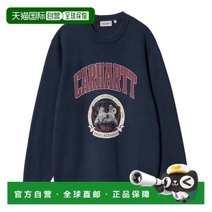 男士 1h可退 香港直郵Carhartt 卡哈特 I034521E7XX 標誌圓領毛衣