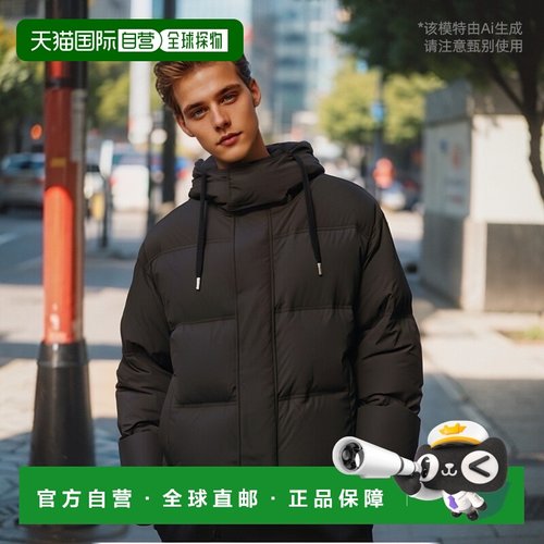 欧洲直邮Ami Paris 男士拉链连帽夹克羽绒服外套流行男装