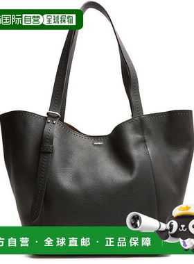 自营欧洲直邮MAXMARA麦丝玛拉 Archetipo女士黑色小牛皮logo标识