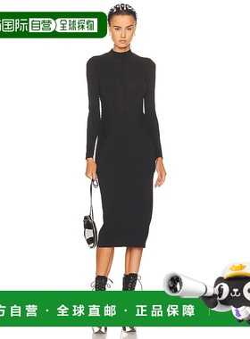 香港直邮Alaia 女士 长款连衣裙 AA9R22642M725 black黑色 舒适时