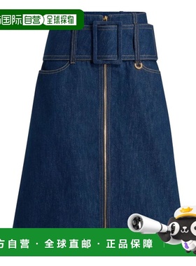 1h可退 香港直邮Patou 女士 拉链中长束带半身裙 SK0940008602DRO