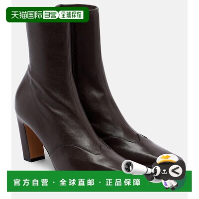 香港直邮KHAITE 女士 Nevada 皮质短靴 brown棕色 舒适时尚