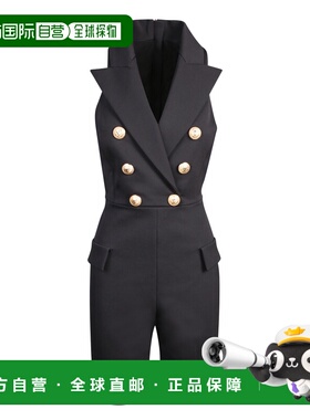 1h可退 香港直邮Balmain 巴尔曼 女士 弹性粒面连体裤 AF1PT040CC