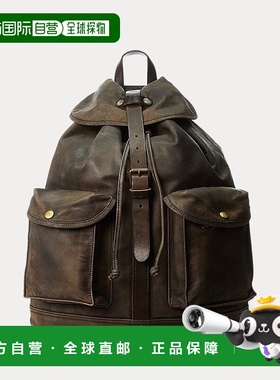 自营欧洲直邮RALPH LAUREN拉夫劳伦RRL皮革双肩包背包