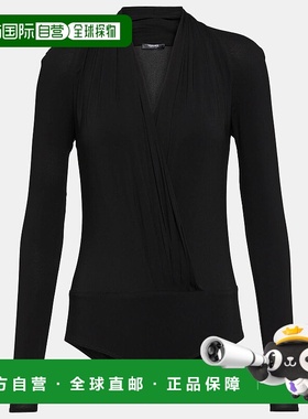 1h可退 香港直邮versace 范思哲 女士 垂褶乔其纱连体衣 001180