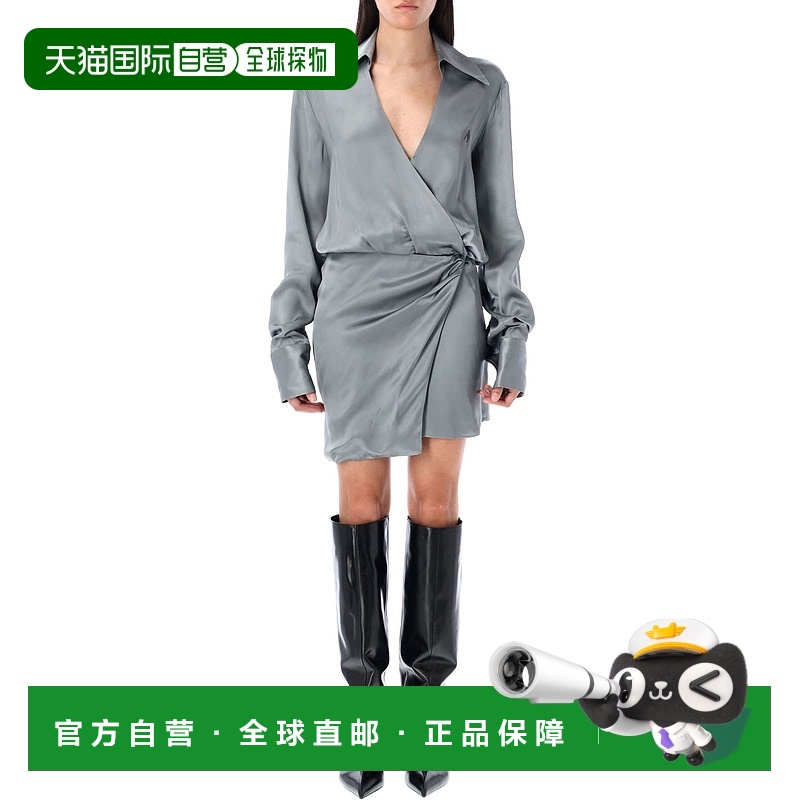 1h可退 香港直邮The Attico 女士 衬衫式迷你连衣裙 WCA00394VVV0
