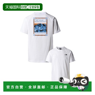 自营欧洲直邮The North Face北面 North Faces男士白色棉圆领短袖